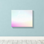 Koel Kleurrijke Ombre Verlopen & Uw Script Canvas Afdruk (Insitu (Houten vloer))