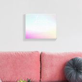 Koel Kleurrijke Ombre Verlopen & Uw Script Canvas Afdruk (Insitu (Woonkamer))