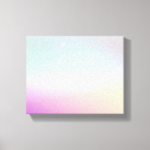 Koel Kleurrijke Ombre Verlopen & Uw Script Canvas Afdruk