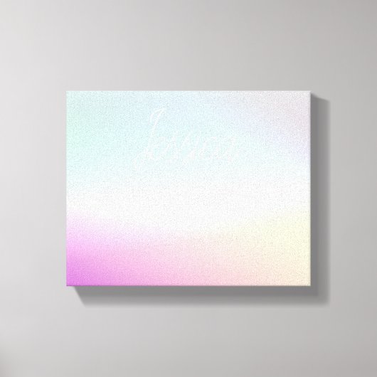 Koel Kleurrijke Ombre Verlopen & Uw Script Canvas Afdruk (Voorkant)