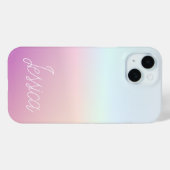 Koel Kleurrijke Ombre Verlopen & Uw Script Case-Mate iPhone Case (Achterkant (horizontaal))