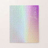 Koel Kleurrijke Ombre Verlopen & Uw Script Legpuzzel (Verticaal)