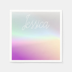 Koel Kleurrijke Ombre Verlopen & Uw Script Servet