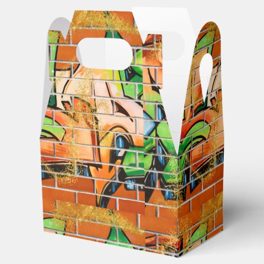 Koel kleurrijke stedelijke graffiti met Faux Glitt Bedankdoosjes (Geopend)