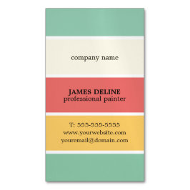 Koel kleurrijke striptekening professionele schild visitekaartje magneet