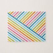 Koel kleurrijke trendy twee manieren over strepen legpuzzel (Horizontaal)