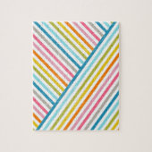 Koel kleurrijke trendy twee manieren over strepen legpuzzel (Verticaal)