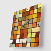 Koel kleurrijke vierkanten en rechthoeken om de ho vierkante klok (Hoek)