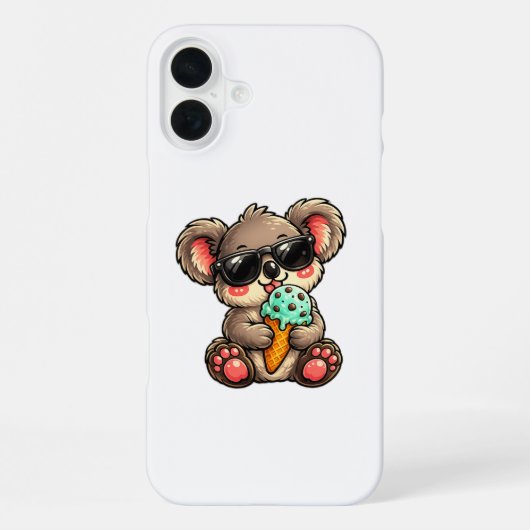 Koel Koala Ijs iPhone Hoesje (Achterkant)