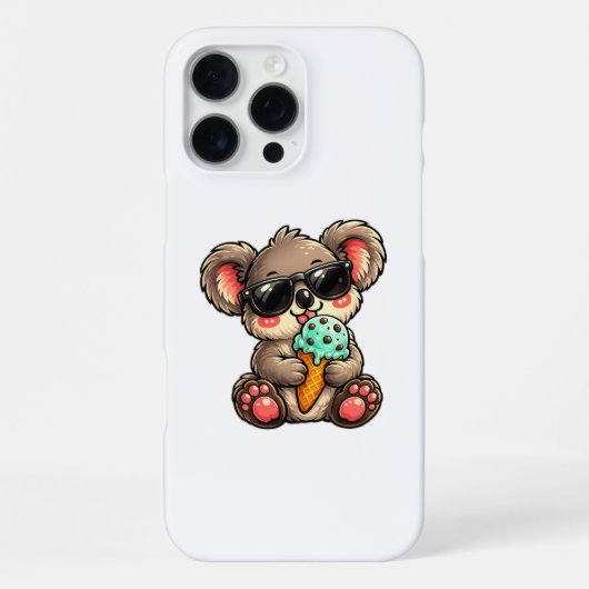 Koel Koala Ijs iPhone Hoesje (Achterkant)