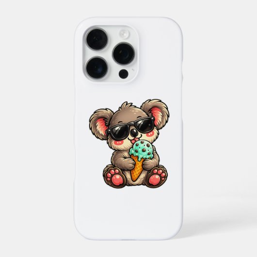 Koel Koala Ijs iPhone Hoesje (Achterkant)