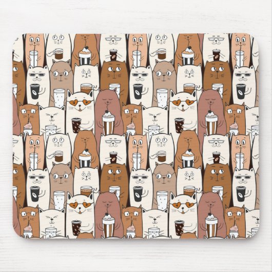 Koel koffie katten muismat (Voorkant)