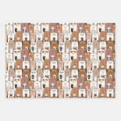 Koel koffiekatten inpakpapier set van 3 vel (Voorkant)