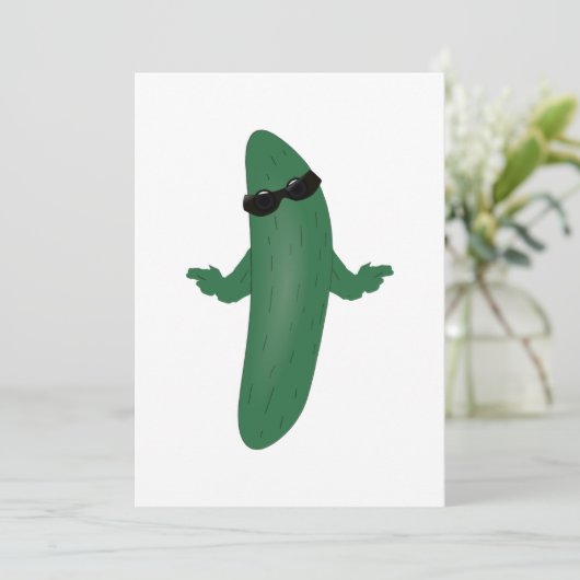 Koel komkommer kaart (Staand voorkant)