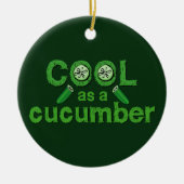 Koel Komkommer Keramisch Ornament (Voorkant)