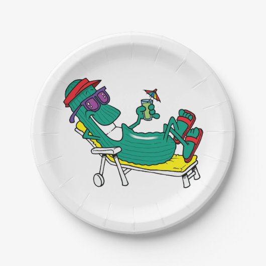 Koel komkommer papieren bordje (Voorkant)