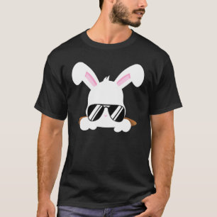 Koel konijn met zonnebril Stomme Bunny Animal Pet T-shirt