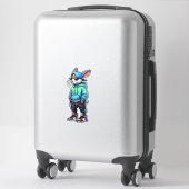 Koel konijn zonnebril Paasdag voor jongens M Sticker (Koffer)