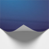 Koel korrelig diepblauw vignette-effect cadeaupapier (Hoek)