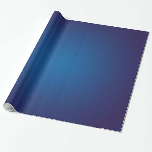 Koel korrelig diepblauw vignette-effect cadeaupapier (Uitgerold)