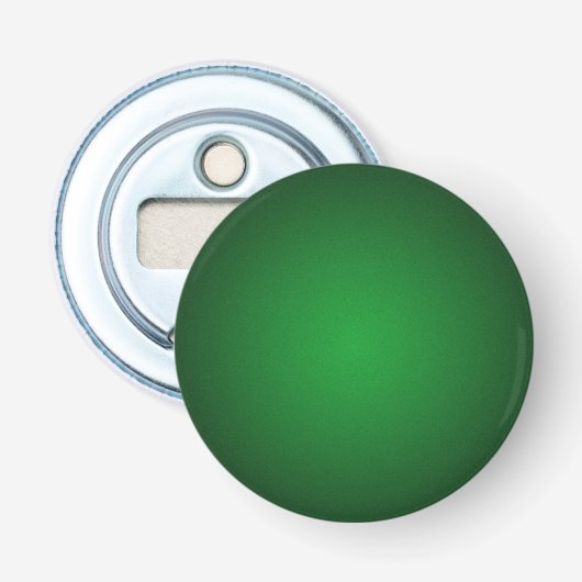 Koel korrelig groen-zwart vignetteffect button flesopener (Voorkant)