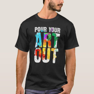 Koel kunstenaar voor mannen Schilder lerarenschild T-shirt