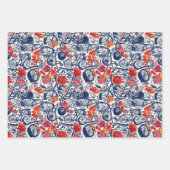 Koel kunstzinnig kleurrijk fiets schets waterverf  inpakpapier vel (Voorkant 2)