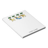 Koel Labradors Beach Party-Cartoon Notitieblok (Schuin)