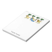 Koel Labradors Beach Party-Cartoon Notitieblok (Linkerzijde)