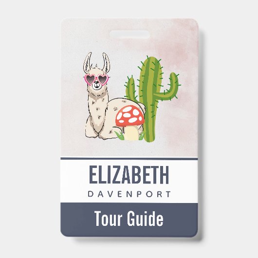 Koel lama in een zonnebril met een hoge zonnebril badge (Front)