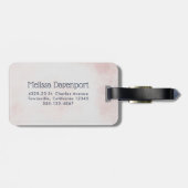 Koel lama in een zonnebril met een hoge zonnebril bagagelabel (Achterkant horizontaal)