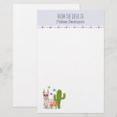 Koel lama in een zonnebril met een hoge zonnebril briefpapier (Voorkant / Achterkant)