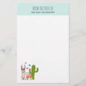 Koel lama in een zonnebril met een hoge zonnebril briefpapier (Voorkant)