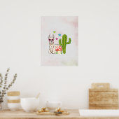 Koel lama in een zonnebril met een hoge zonnebril poster (Keuken)