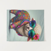 Koel lamsvlees in een kleurrijk pak wandkleed (Voorkant (horizontaal))