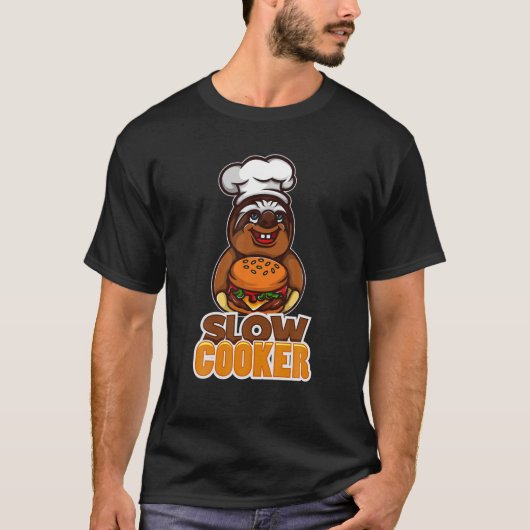 Koel langzaam koker | Funny Sluggish Cooking Sloth T-shirt (Voorkant)