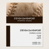 Koel Leder Baseball Old & Worn Visitekaartje (Voorkant /achterkant)