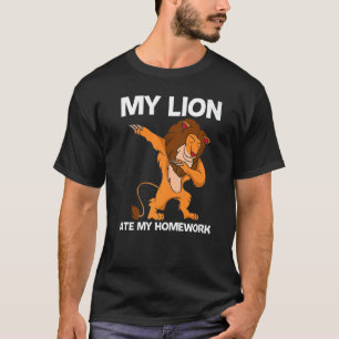 Koel leeuw voor kinderen jongens Oerwoud Safari Di T-shirt