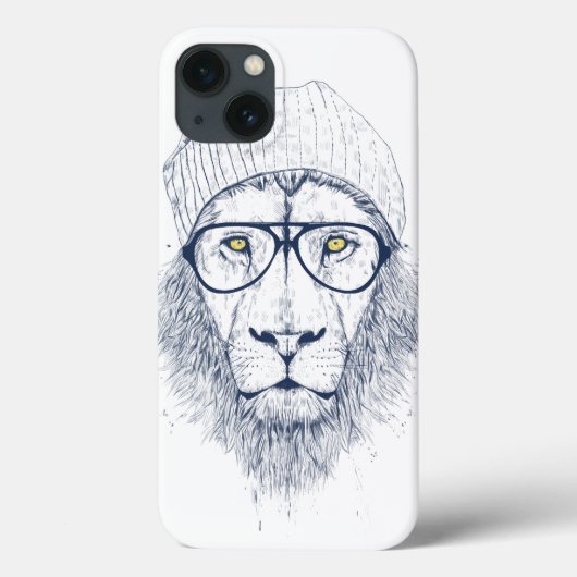 Koel leeuw (wit) Case-Mate iPhone case (Achterkant)