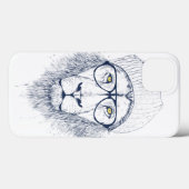Koel leeuw (wit) Case-Mate iPhone case (Achterkant (horizontaal))