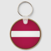 Koel Letse vlag Sleutelhanger (Voorkant)