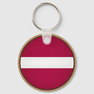 Koel Letse vlag Sleutelhanger