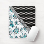 Koel leuke trendy  rozen florale polka-stippen muismat (Met muis)