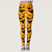 Koel leuke vliegende vleermuizen Halloween Black e Leggings (Voorkant)