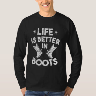 Koel leven is beter in Boots grappige country cowg T-shirt