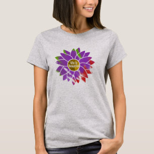 Koel leven is een mooie zonnebloem positieve boods t-shirt