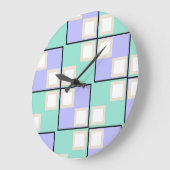 Koel licht Paarse vierkanten Grote Klok (Hoek)