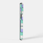 Koel Licht Paarse Vierkanten iPhone 15 Case (Rechterkant)