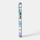 Koel Licht Paarse Vierkanten iPhone 15 Case (Linkerkant)