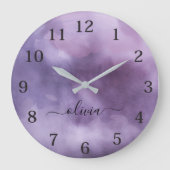 Koel licht Paarse zwarte gotische stijl Grote Klok (Voorkant)